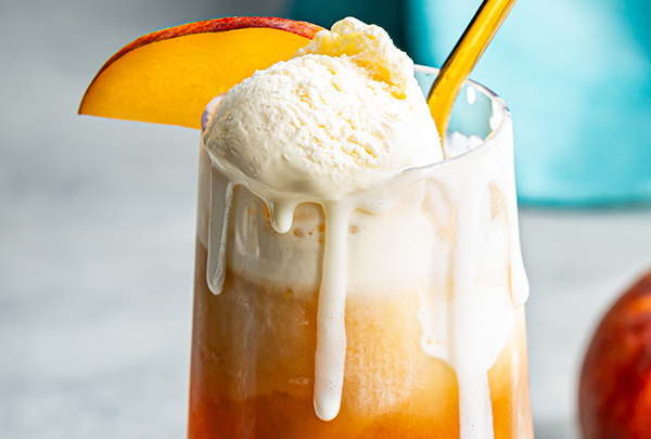 Peach and Ginger Fro - Yo Tea Floats